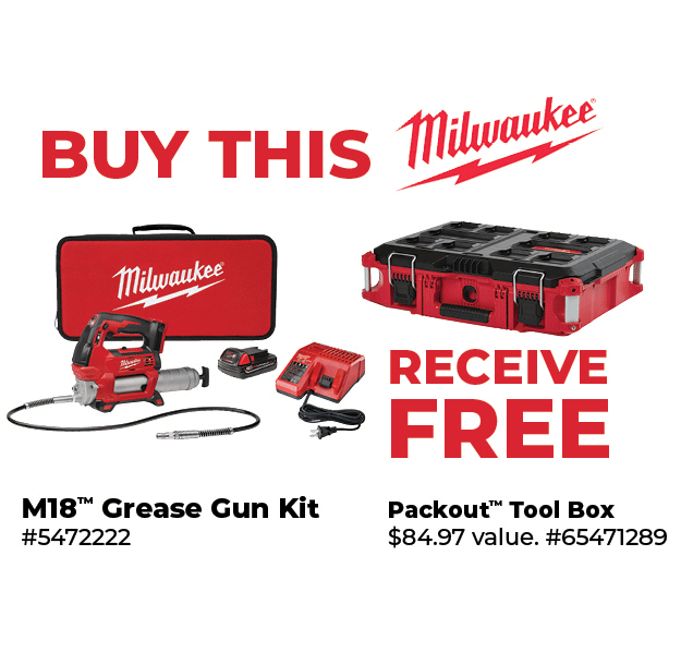 Buy this M18 Grease Gun Kit Receive Free Packout Tool Box