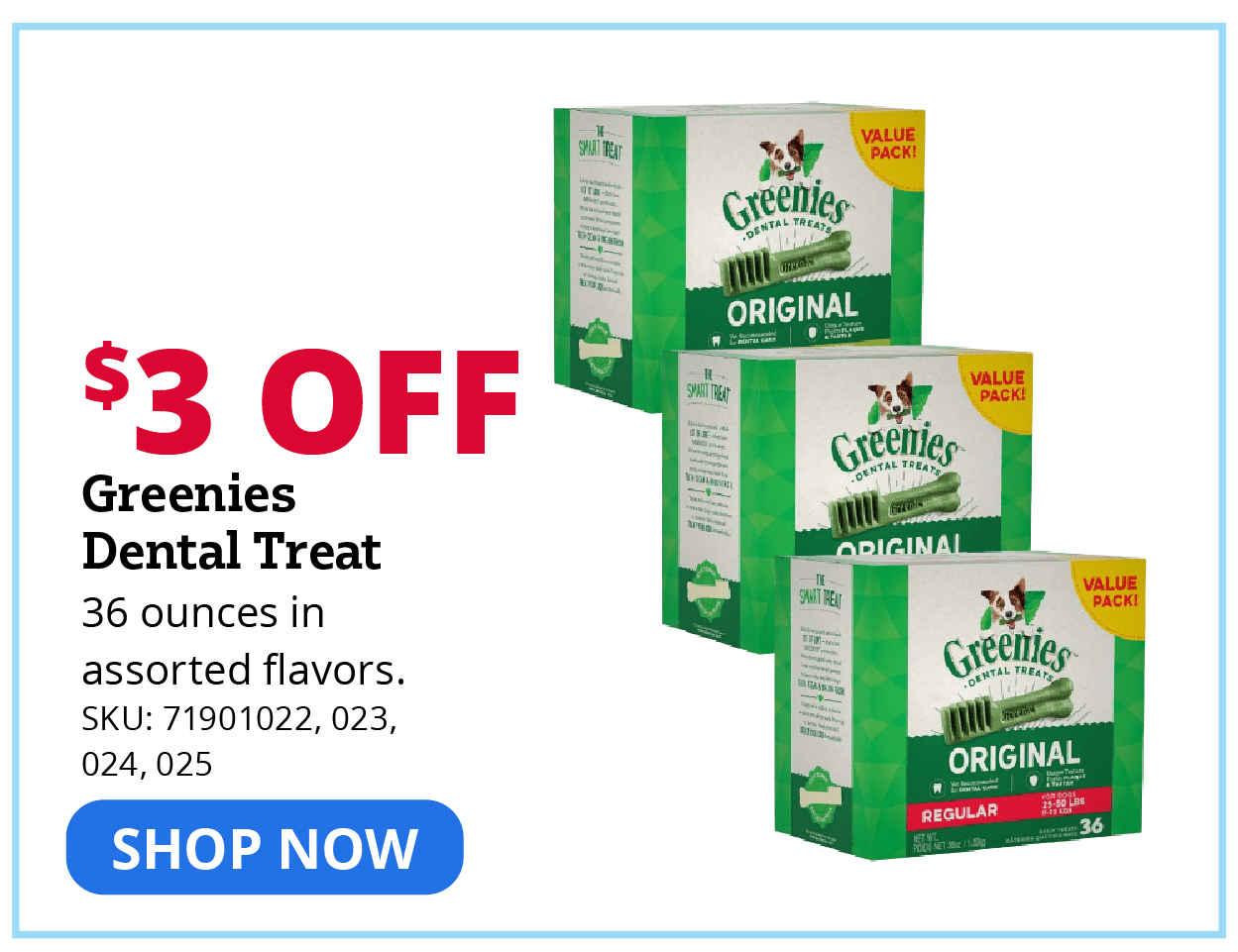 $3 OFF Greenies Dental Treat
