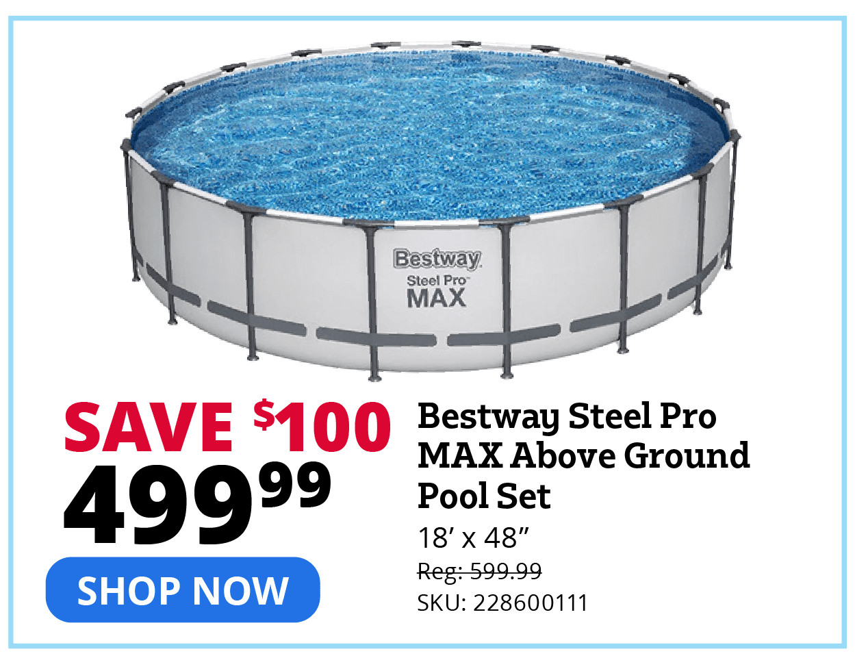 Bestway Steel Pro MAX 18' x 48" Above Ground Pool Set - 56463E