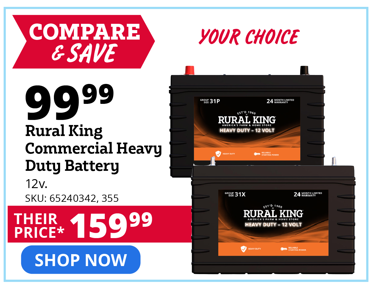 Rural King Commercial Heavy Duty, 12 Volt