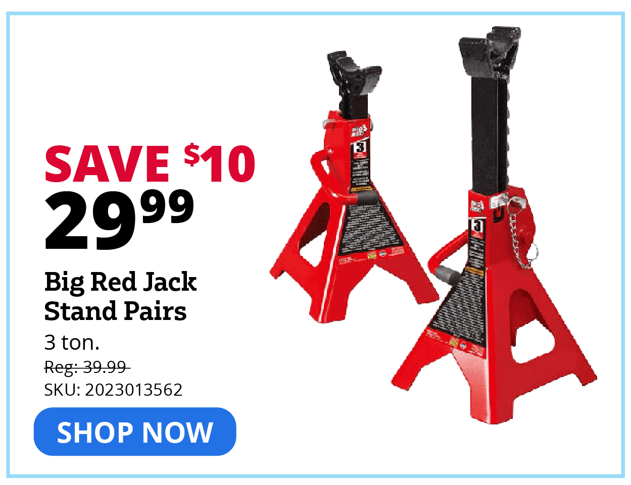 Big Red 3-Ton Jack Stand Pairs - T43002A