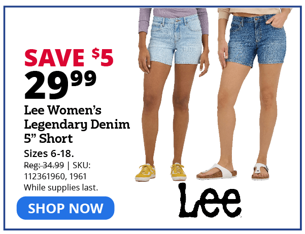 lee women's legendary denim 5" short