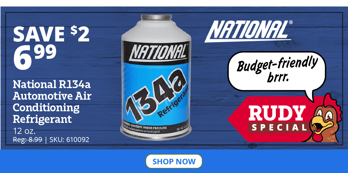 National™ R134a Auto and Air Conditioning Refrigerant, 12 oz.