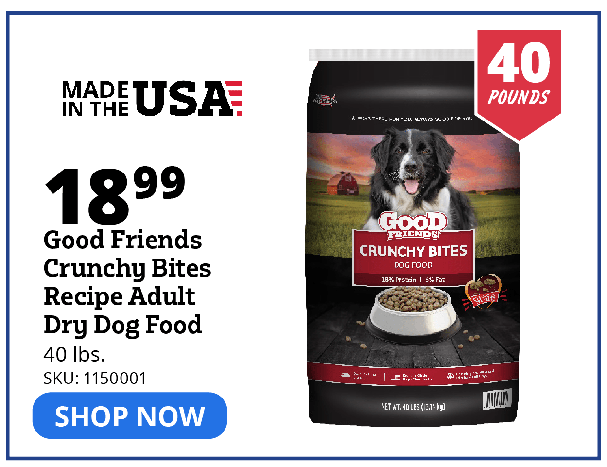 Good Friends Crunchy Bites Recipe Adult Dry Dog Food