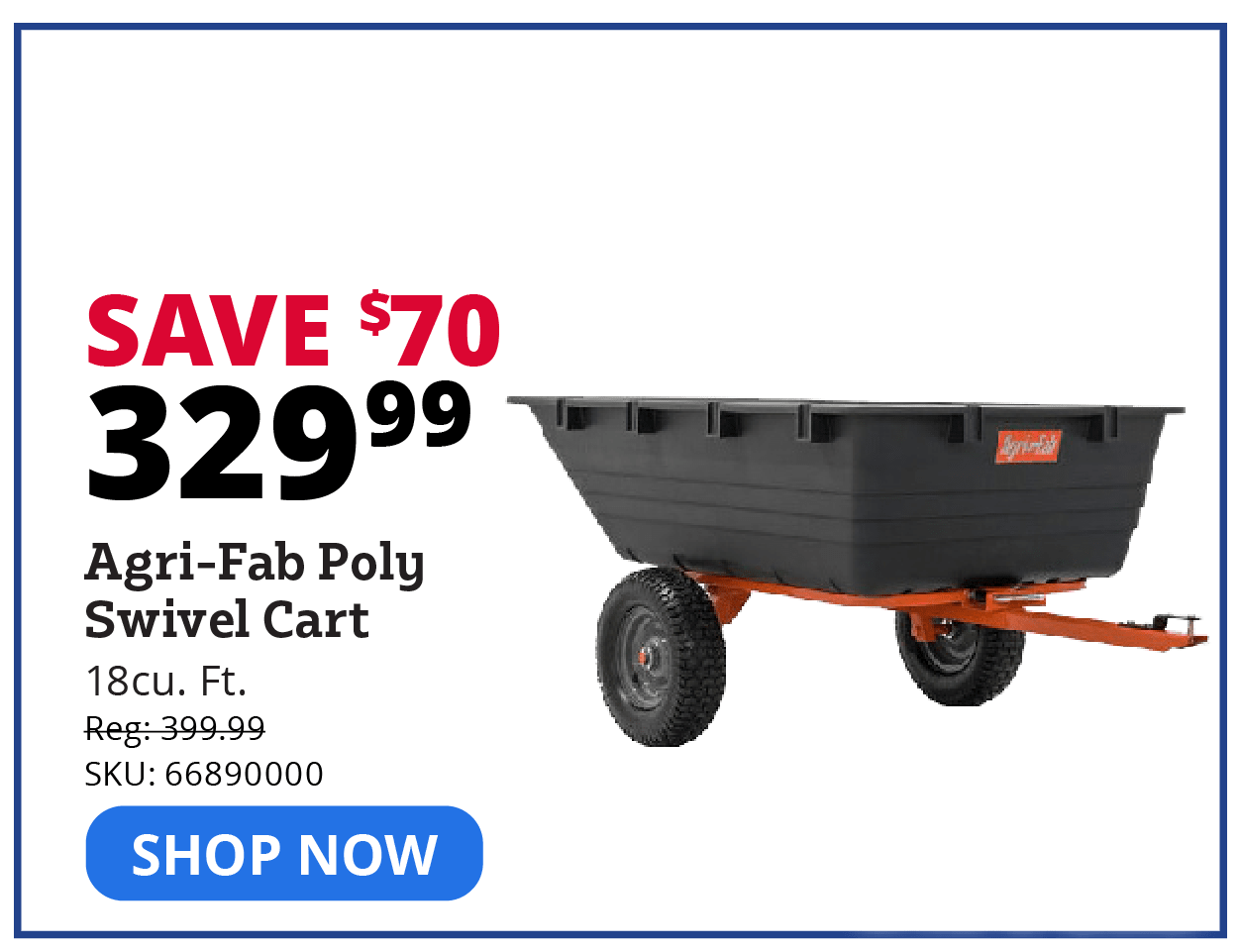 Agri-Fab Poly Swivel Cart