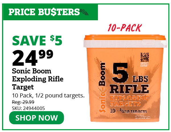 Sonic Boom Exploding Rifle Targets