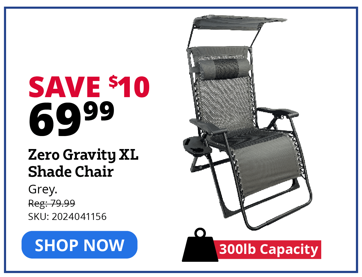 Zero Gravity XL Shade Chair