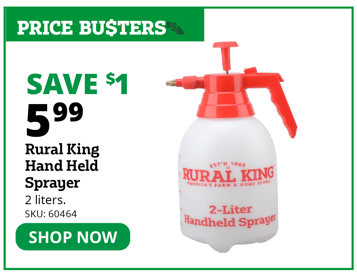 Rural King Hand Held Sprayer