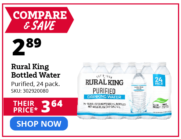 Rural king bottled water