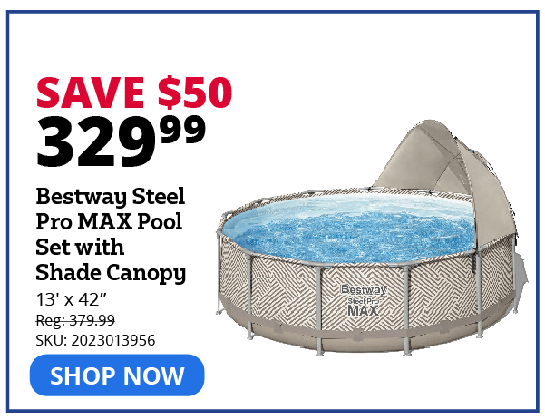 Bestway steel pro max pool set with shade canopy