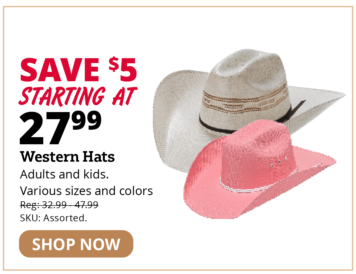 Western Hats for Adults & Kids