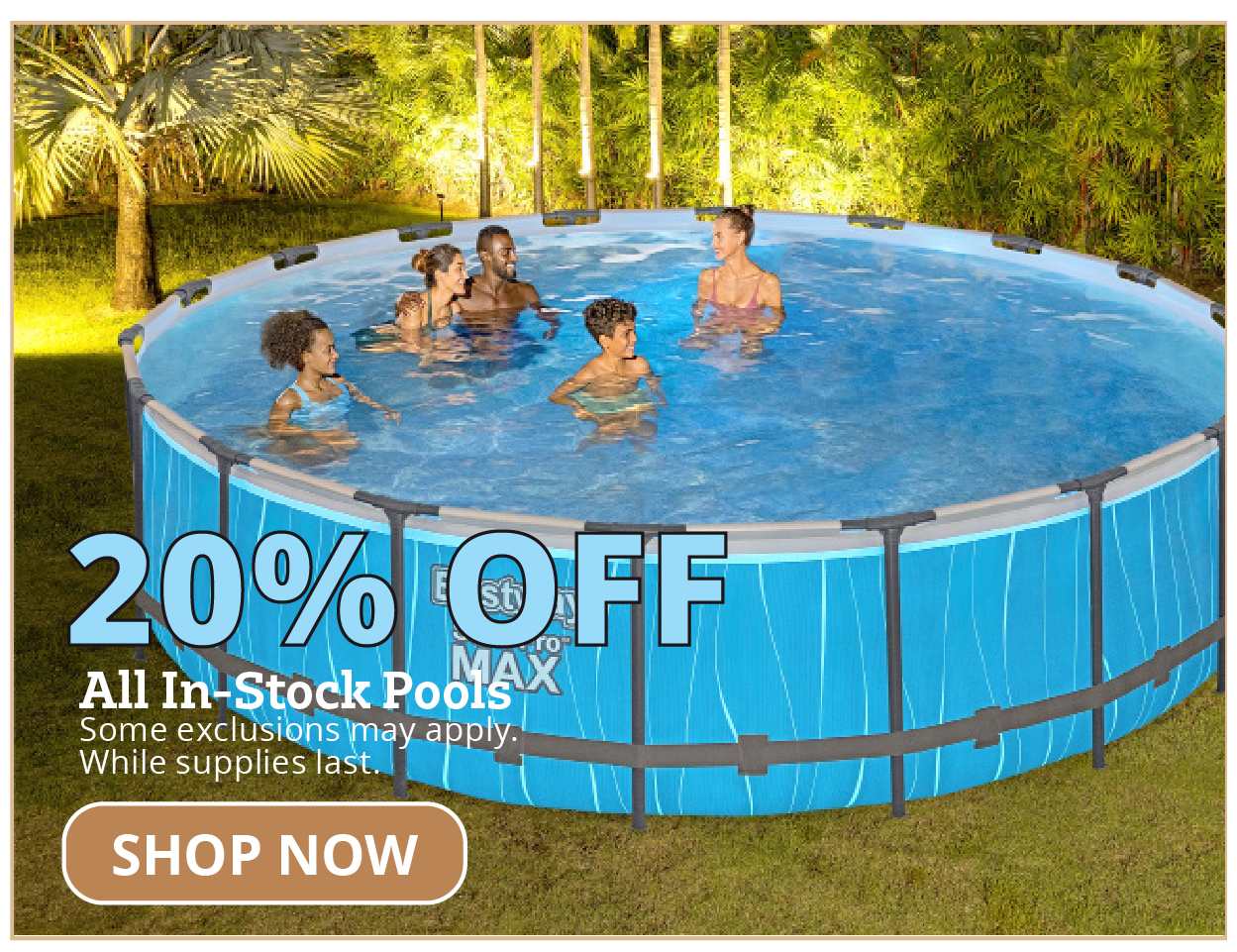 20% Off All In-Stock Pools