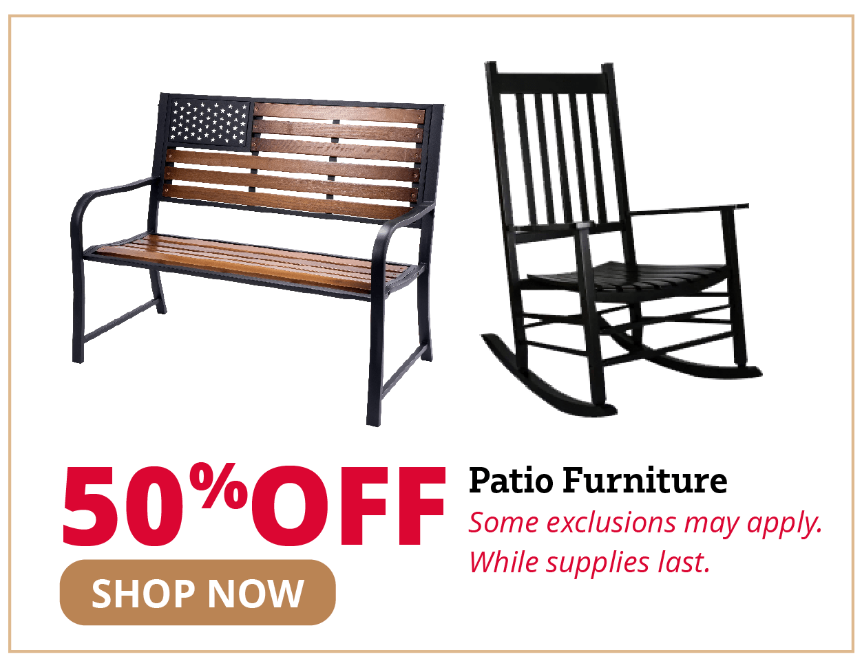 50% Off Patio Furniture