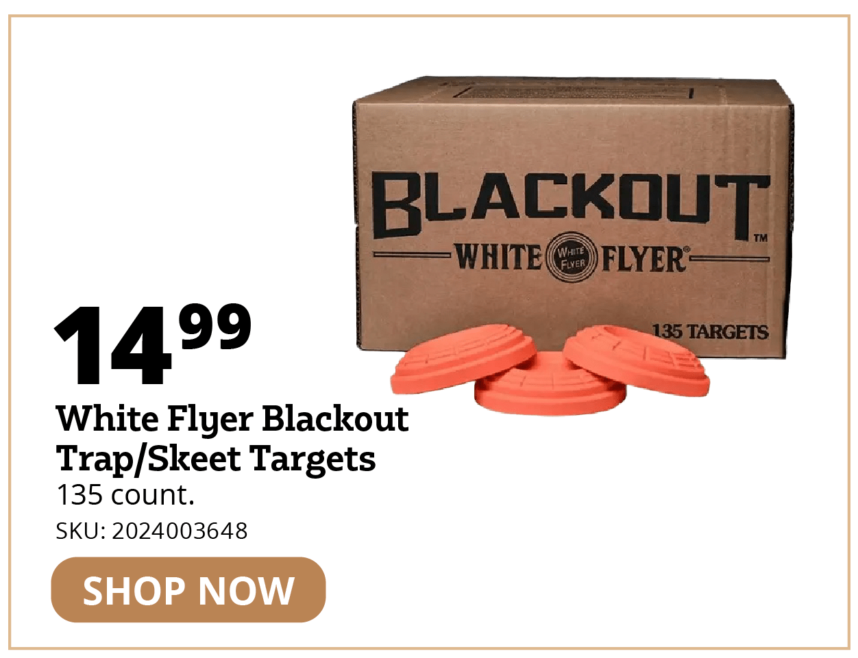 White Flyer Blackout Trap/Skeet Targets