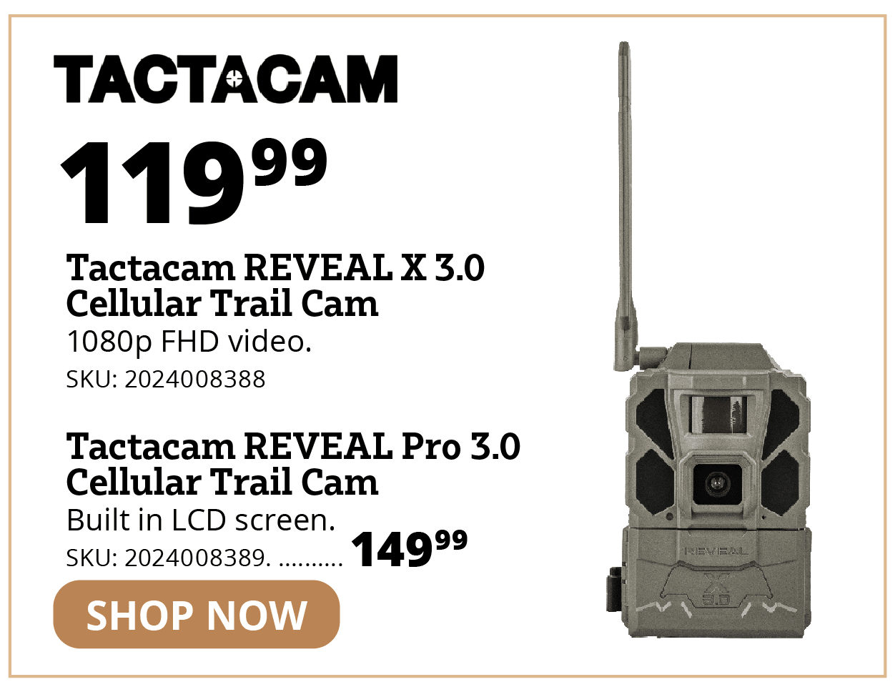 Tactacam REVEAL X 3.0 Cellular Trail Cam