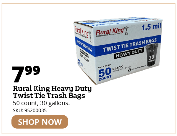 Rural King Heavy Duty Twist Tie Trash Bags