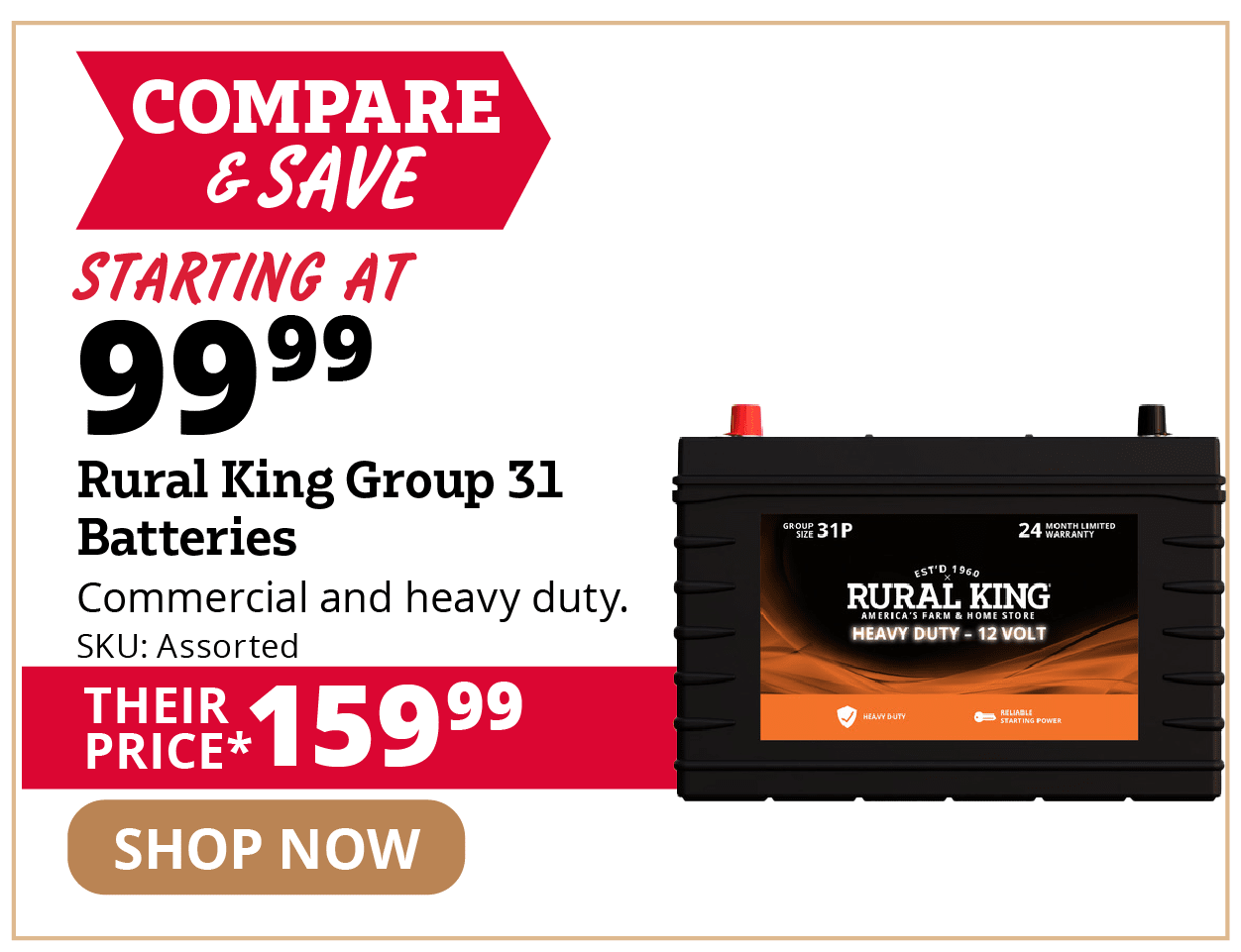 Rural King Group 31 Batteries
