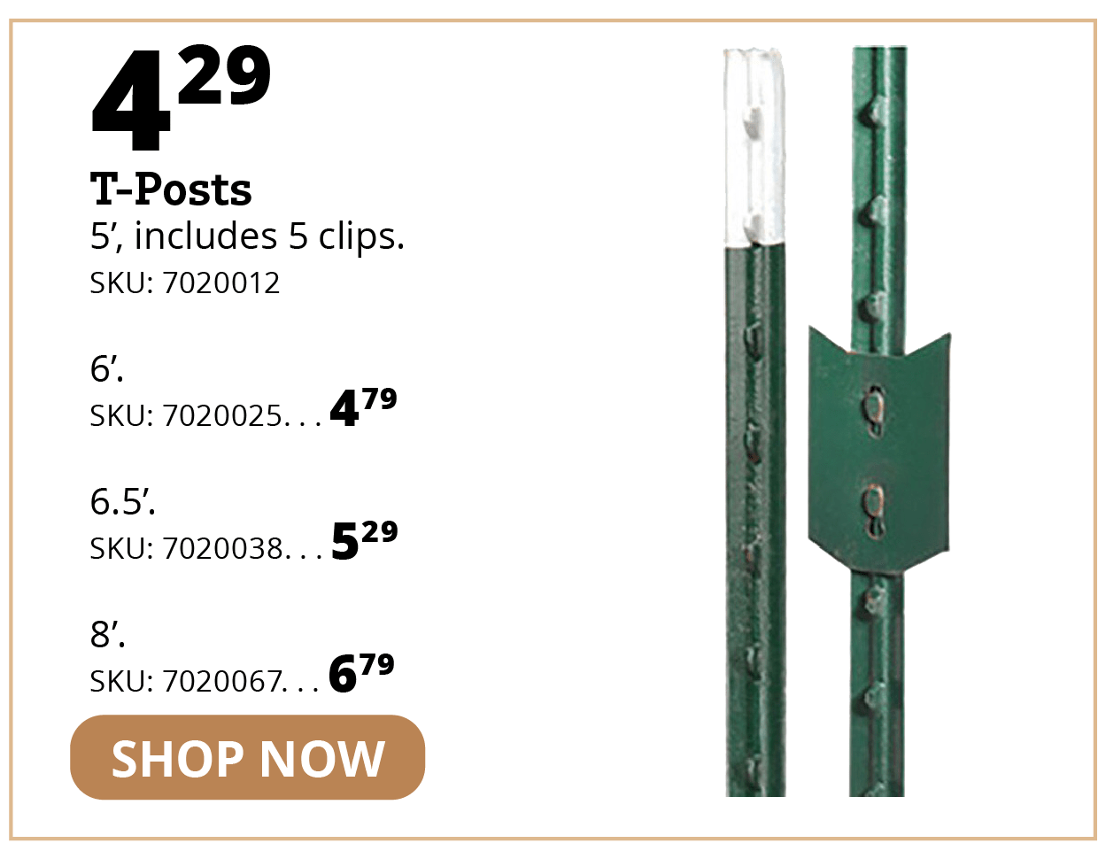 T-Posts 5'