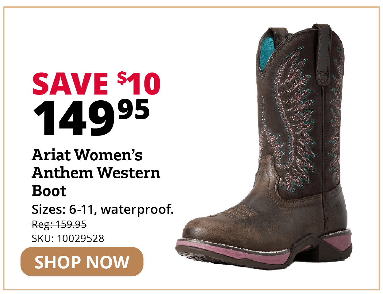 Ariat Womens Anthem Western Boot