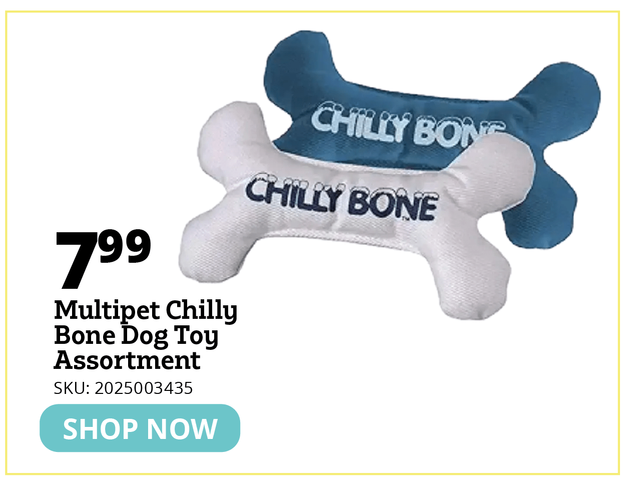 Multipet Chilly Bone Dog Toy