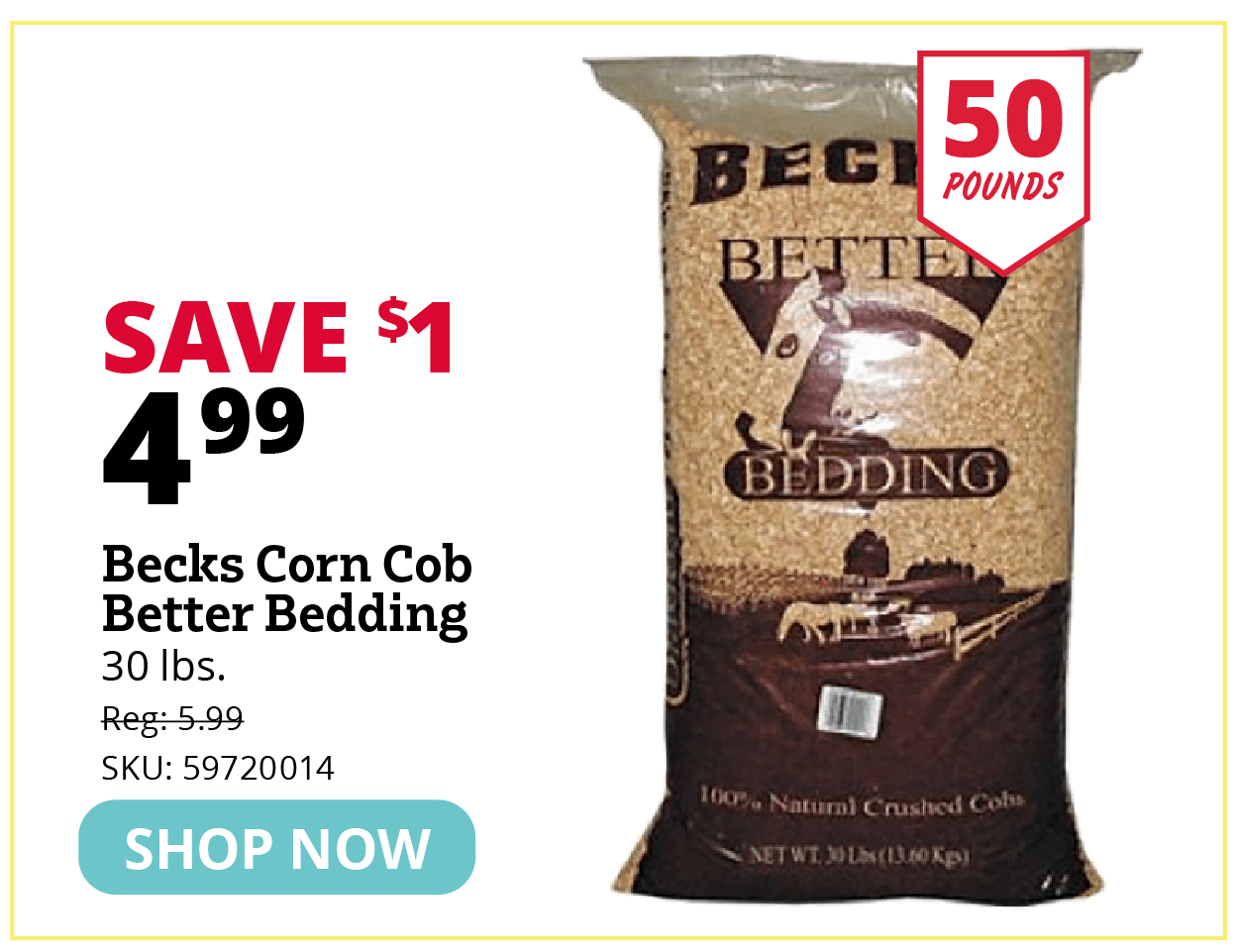 Becks Corn Cob Better Bedding