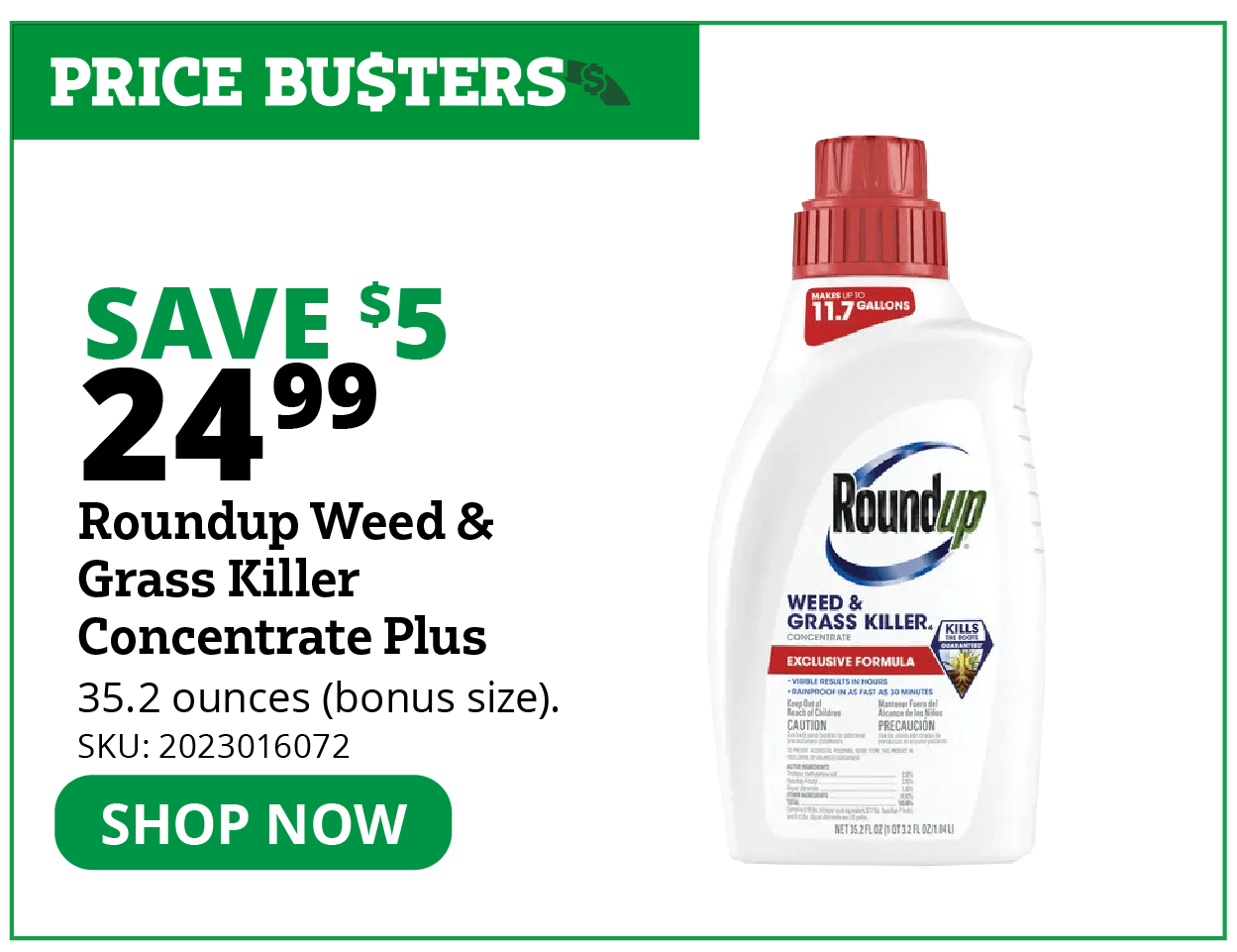 Roundup Weed & Grass Killer Concentrate Plus