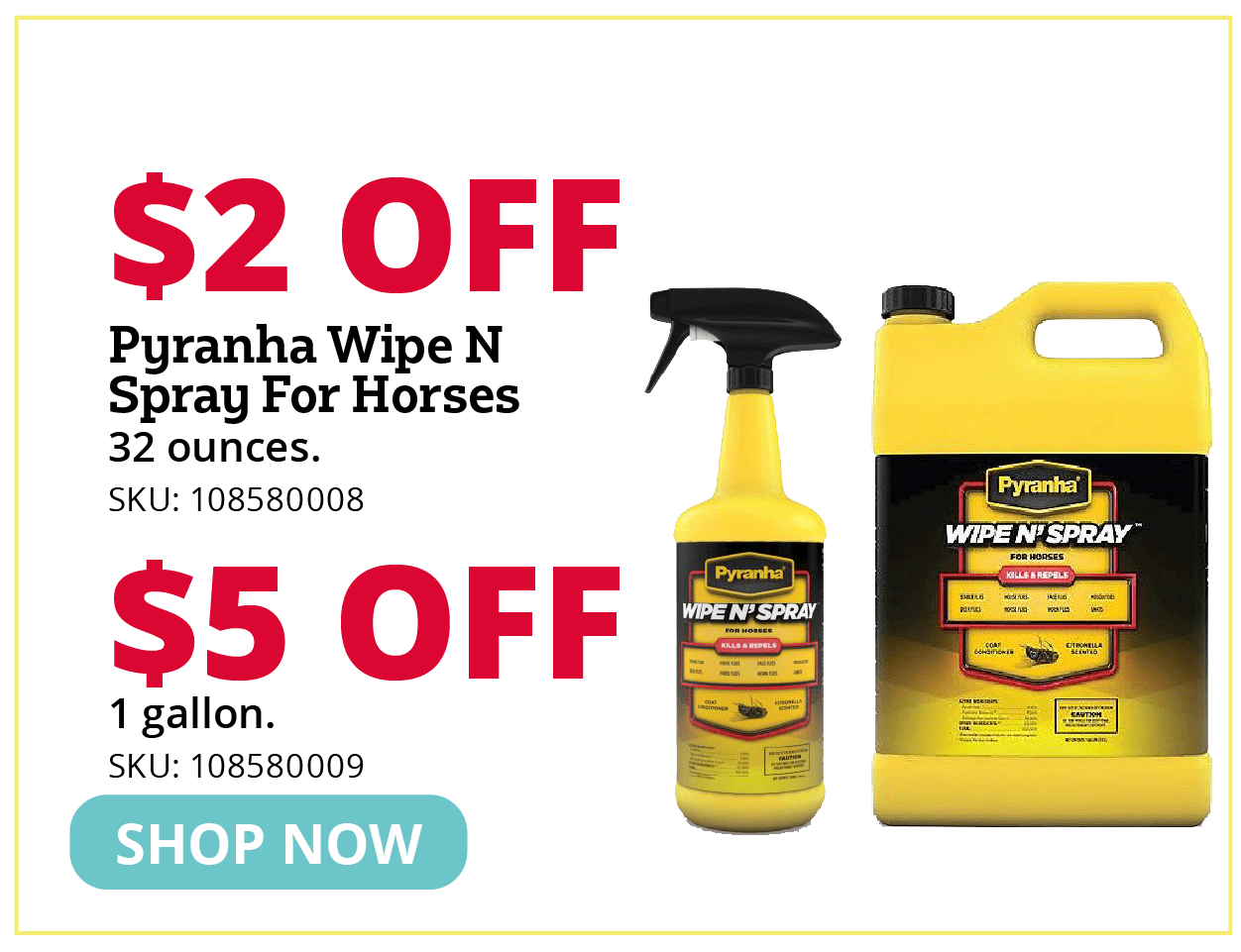 Pyranha Wipe N Spray For Horses