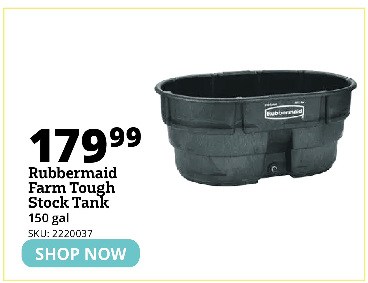Rubbermaid Farm Tough 150 Gallon Stock Tank