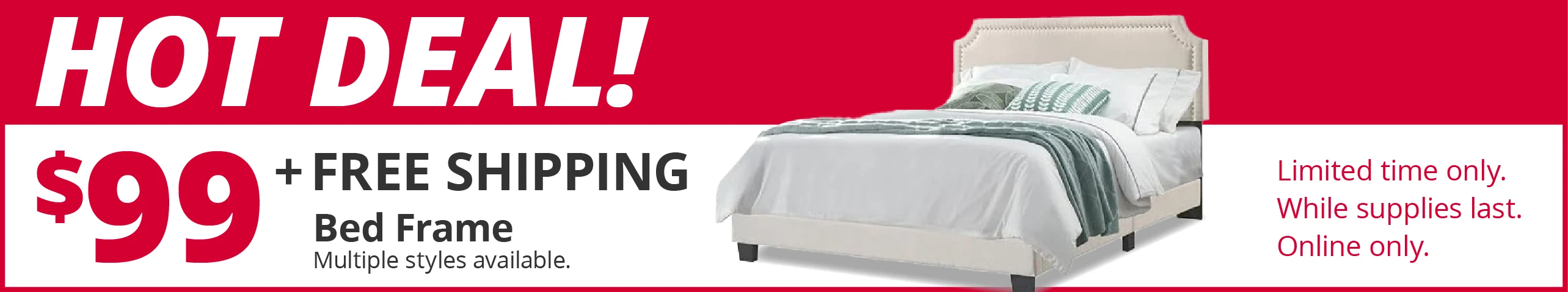 Belle Isle Bed Frames $99.99 + Free Shipping