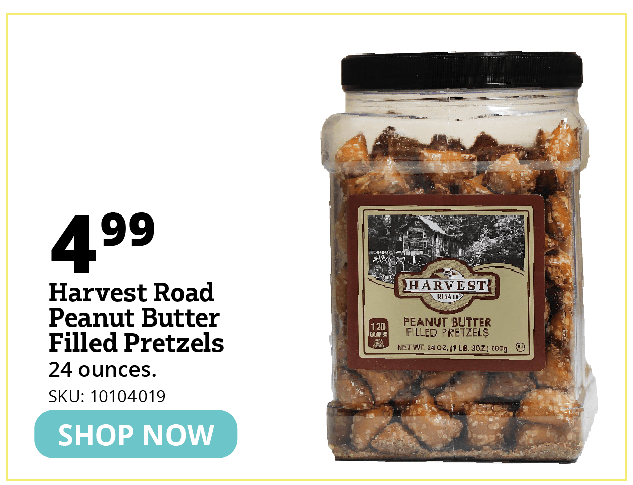 Harvest Road Peanut Butter Filled Pretzels