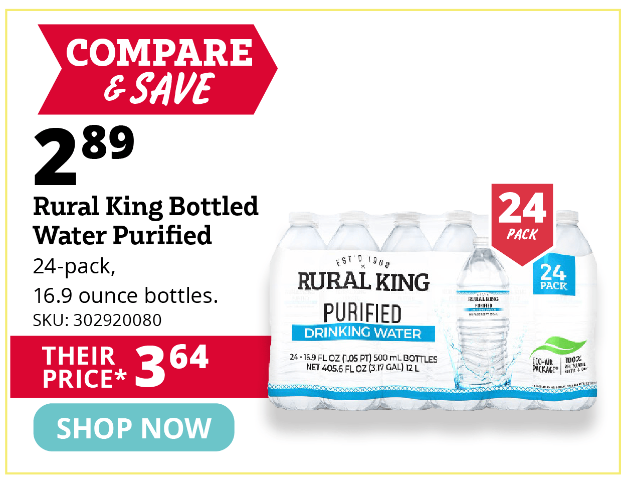 Rural King Bottled Water Purified
