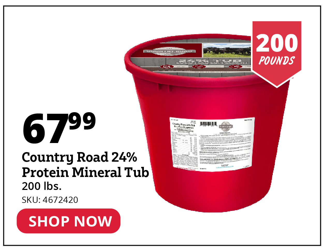 Country Road 24% Protein Mineral Tub
