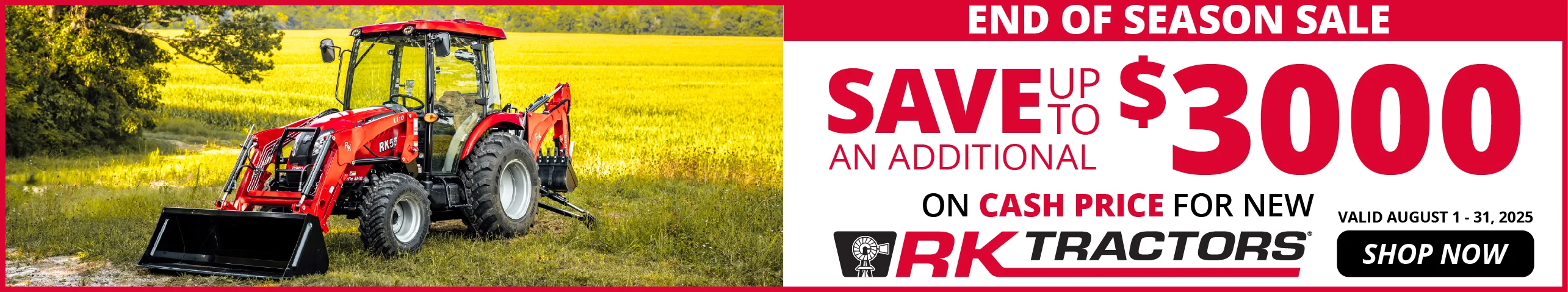 End Of Season Tractor Sale