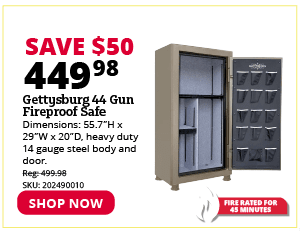 Gettysburg 44 Gun Fireproof Safe