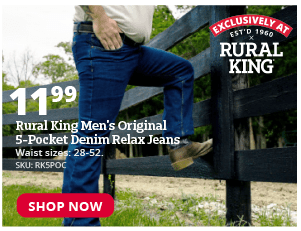 Rural King Men's Original 5-Pocket Denim Relax Jeans