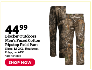 Blocker Outdoors Men's Fused Cotton Ripstop Field Pant