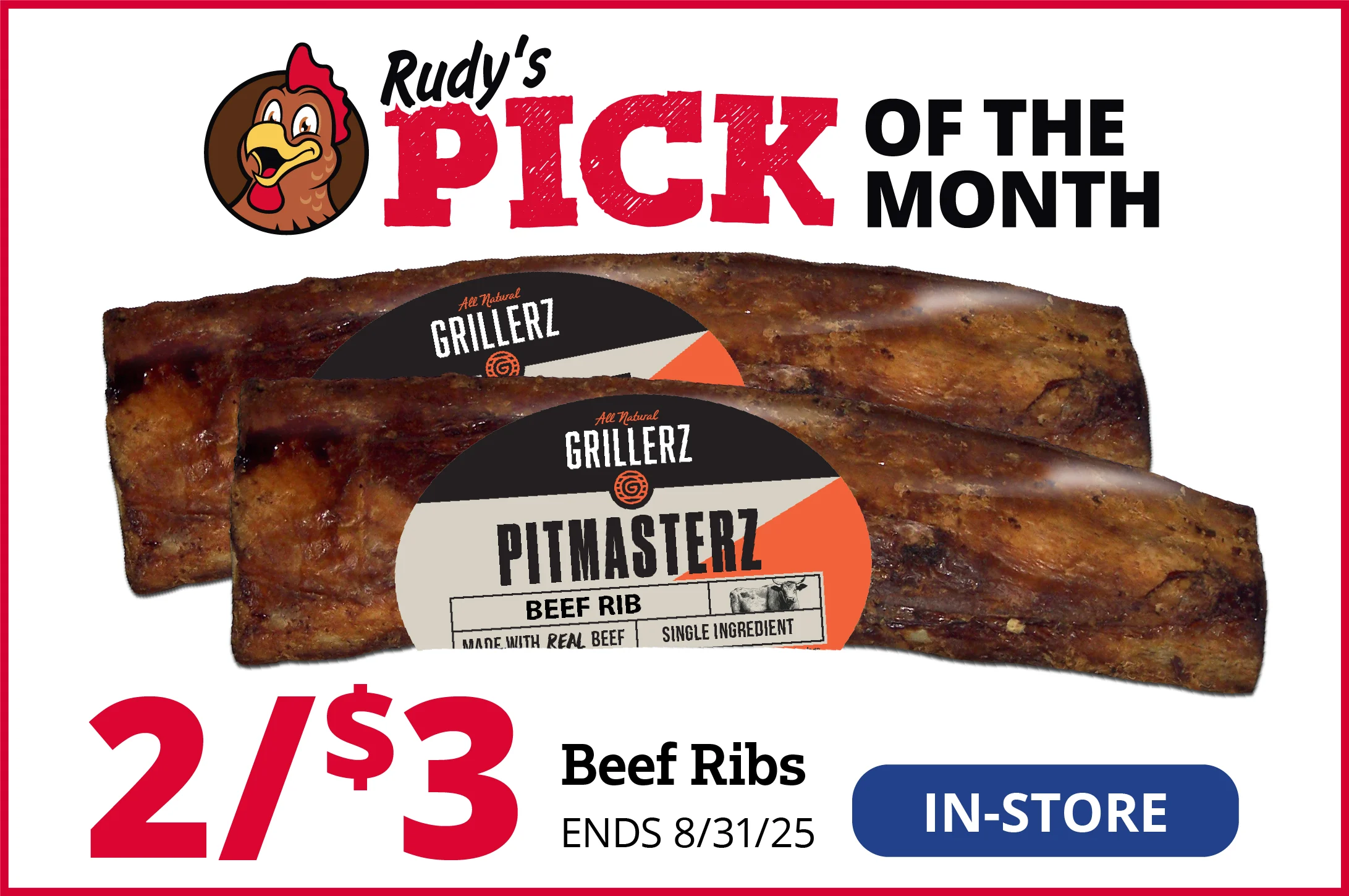 Pick of the Month: Grillerz Beef Rib Dog Chew, 1 Count