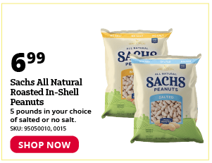 Sachs All Natural Roasted In-Shell Peanuts