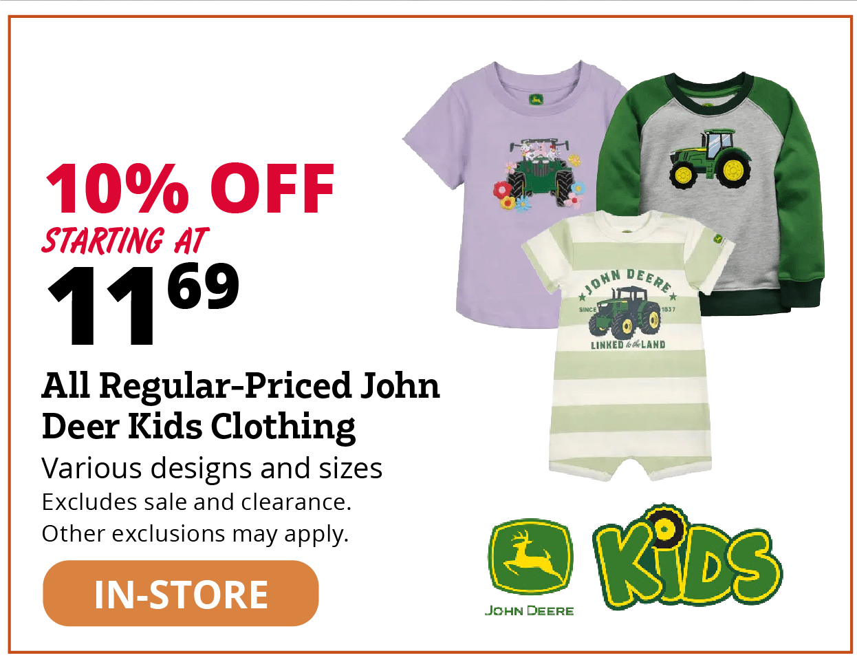 John Deere Kid's Clothing
