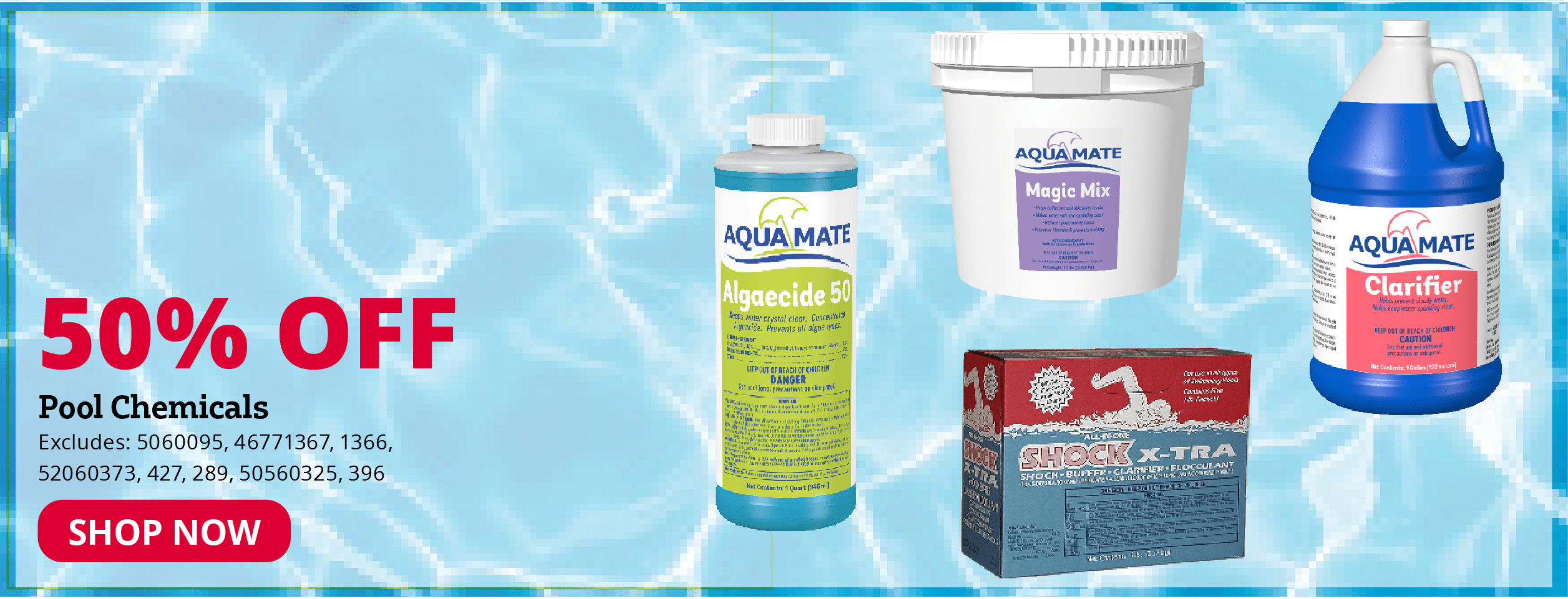 50% Off  Pool Chemicals