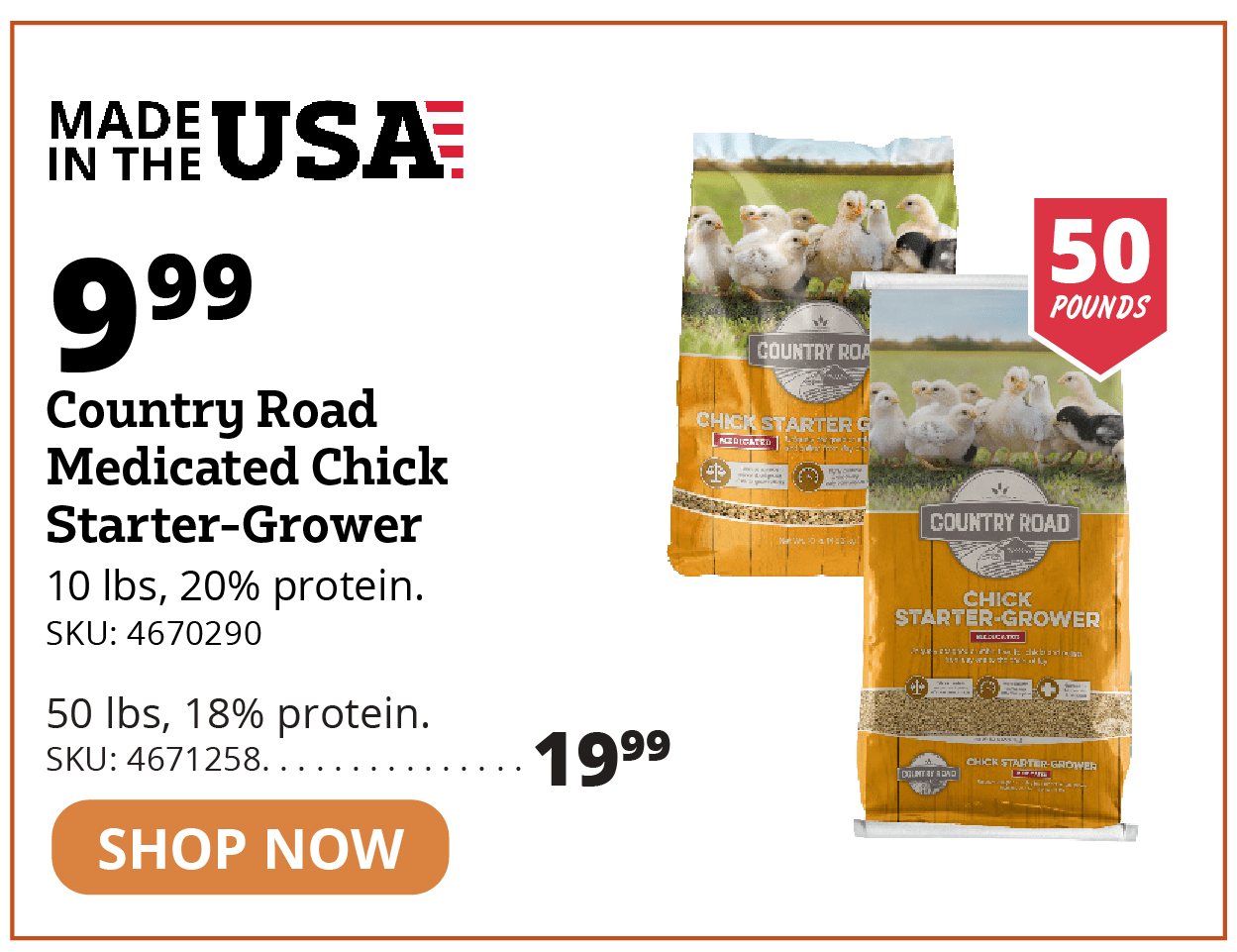 Country Road Medicated Chick Starter-Grower