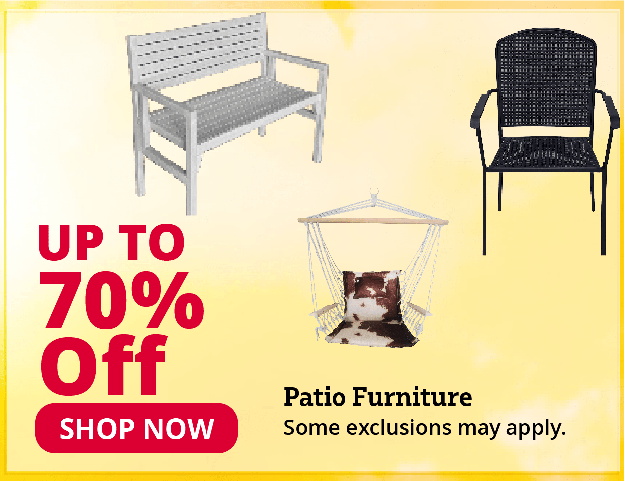Up to 70% Off Patio Furniture