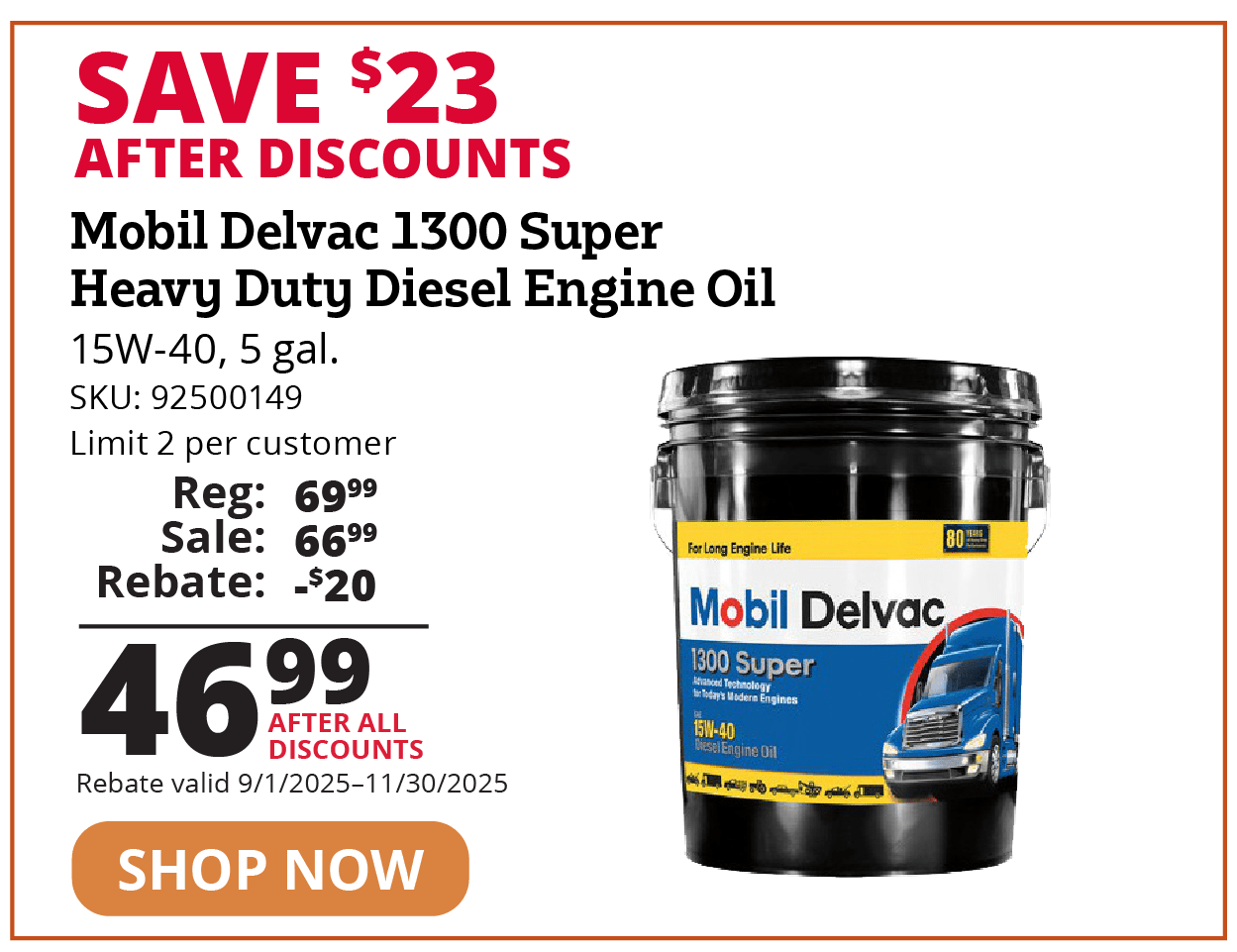 Mobile Delvac 1300 Super Heavy Duty Diesel Engine Oil
