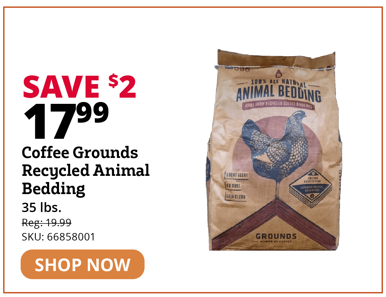 Coffee Grounds Recycled Animal Bedding