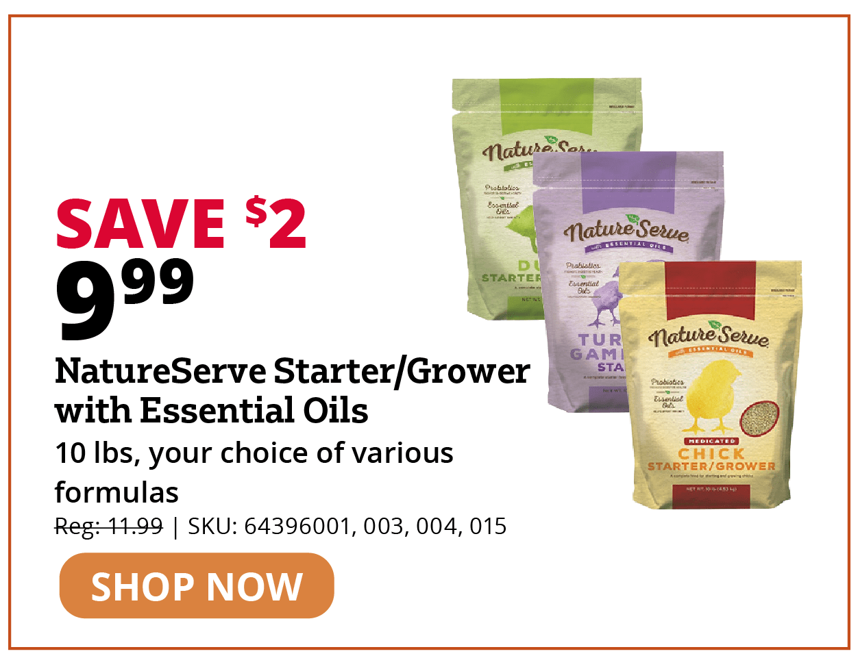 NatureServe Starter/Grower with Essential Oils