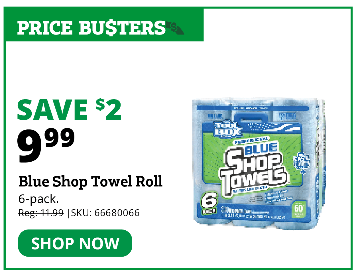 Blue Shop Towel Roll