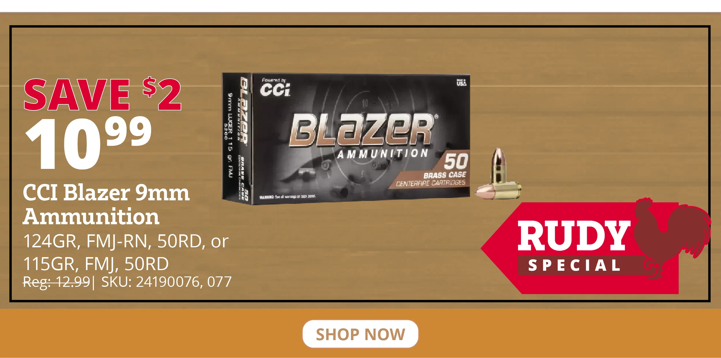 CCI Blazer 9mm Ammunition