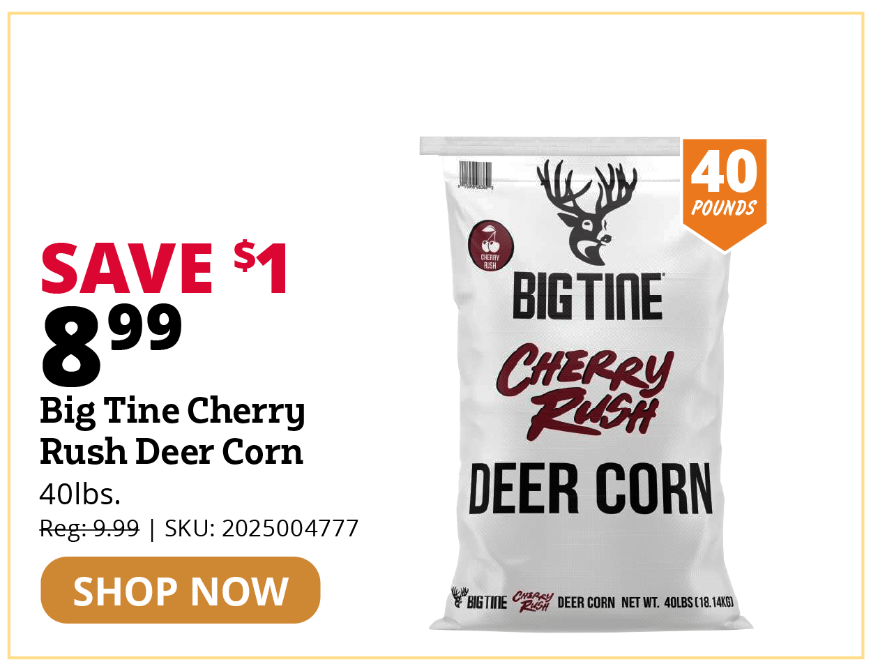 Big Tine Cherry Rush Deer Corn