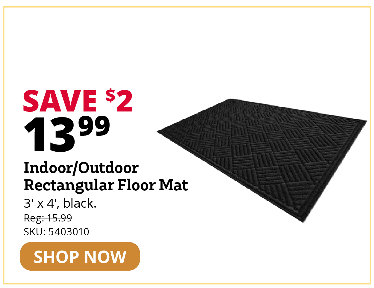 Indoor/Outdoor Rectangular Floor Mat