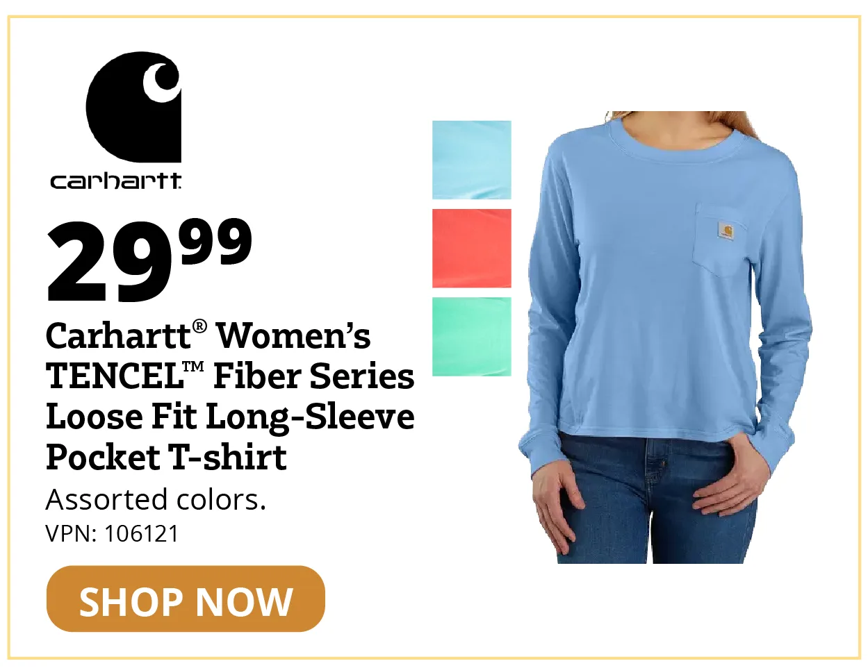 Carhartt® Women's Tencel Fiber Series Loose Fit Long-Sleeve Pocket T-Shirt